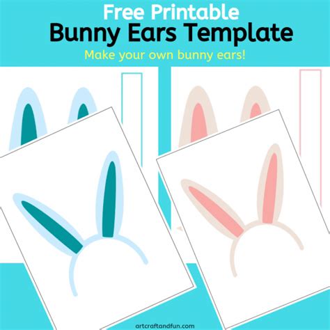 printable bunny ears template  printables art craft  fun