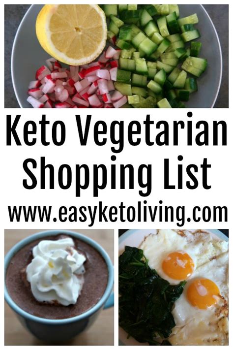 Keto Vegetarian Shopping List Low Carb Veggie Shopping