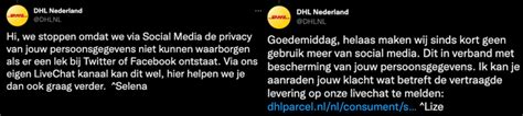 dhl stopt met gebruik facebook en twitter wegens privacy klanten securitynl