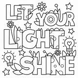 Coloring Shine Light Let Pages Jesus Kids Bible School Sunday Printable Church Sheets Word Activities Pumpkin Preschool Others Quotes Before sketch template