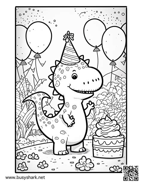 happy birthday dinosaurs coloring pages