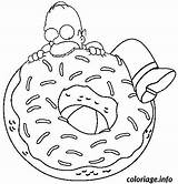 Homer Simpson Donuts Coloriage Essaie Enorme Manger Kolorowanki Dla Colorier Getdrawings Imprimé Anúncios Publicidade sketch template