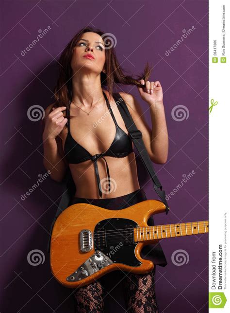 sexy guitarist royalty free stock image image 28417386