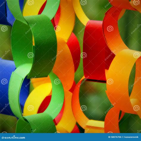 paper chains  links stock photo image  colors links