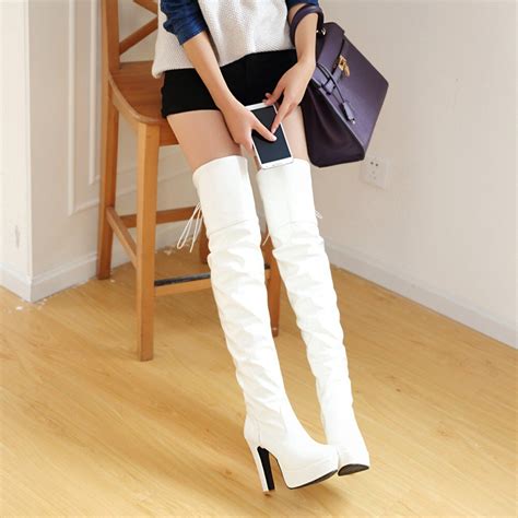 204 fashion super sexy pole dancing over the knee boots ladies fashion