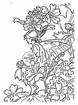 Coloring Pages Fairy Flower Girls Kids Getcolorings Princess Disney Bugle Letter sketch template