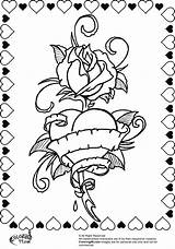 Roses Crosses Drawing Coloring Pages Getdrawings sketch template
