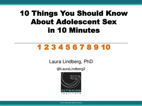 Ppt 10 Things You Should Know About Adolescent Sex In 10 Minutes 1 2