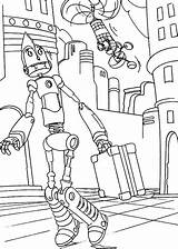 Robot Coloring Flying Meet Pages Little sketch template