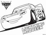 Cars Coloring Pages Mcqueen Lightning Kids sketch template