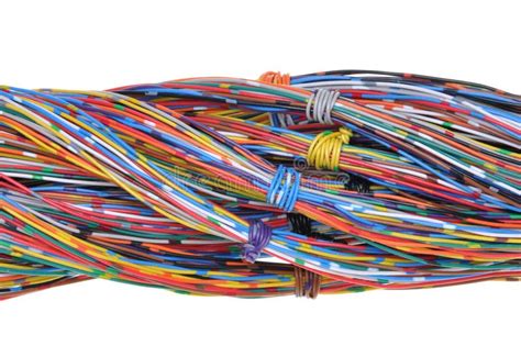 color wires stock photo image  communication connection