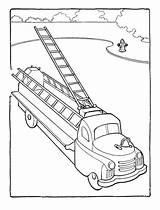 Coloring Fire Truck Pages Kids Printable sketch template