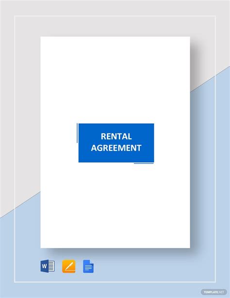 rental agreement template template word google docs apple pages