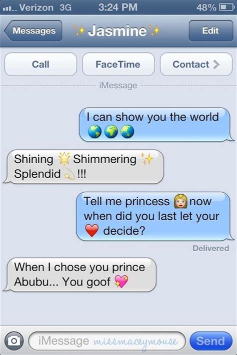 Top Ten Texts From Disney Princesses
