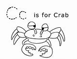Letter Coloring Crab Pages Trace Printable Worksheets Sheets Preschool Kids Alphabet Activities Print Toddlers Clipart Lawteedah Sheet Color Letters Collage sketch template
