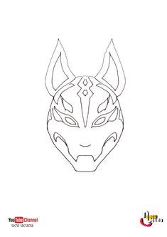 fortnite battle royale coloring page drif mask   coloring pages