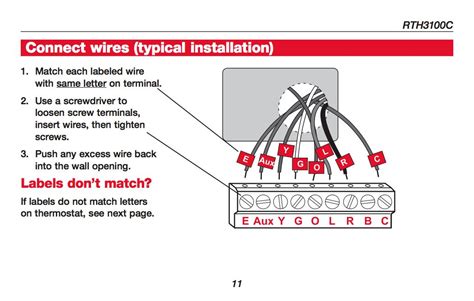 wire  honeywell room thermostat honeywell thermostat wiring connection tables hook