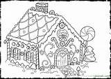 Coloring Gingerbread House Pages Printable Kids Christmas Candy Print Colouring Color Sheet Houses Template Book Family Sheets Sweets Getcolorings Clipart sketch template