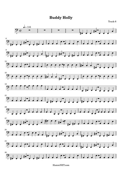 buddy holly sheet  buddy holly score hamienetcom