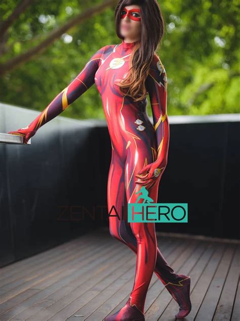 Free Shipping 3d Printing Lady Jamie Tyndall Flash Female Cosplay