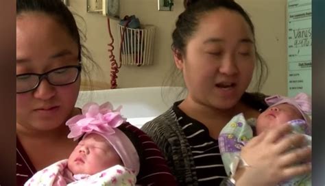 twin sisters give birth on the same day after miscarriages