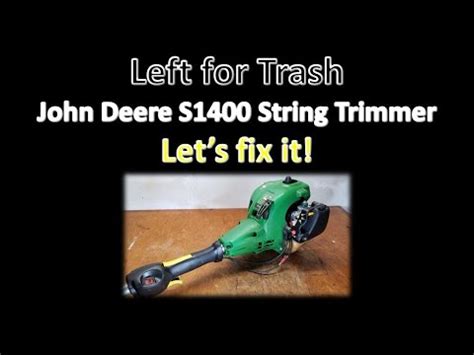fixing  john deere  ut string trimmer leaks oil broken carburetor loose parts