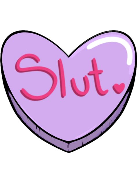 Slut Candy Heart Vinyl Sticker Valentine Sticker Water Etsy