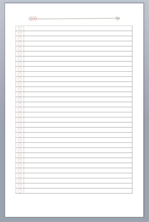 printable blank list shop fresh