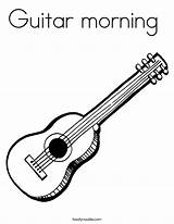 Coloring Pages Mandolin Getcolorings Guitar Morning Color sketch template