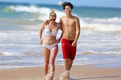 Cole Sprouse Lili Reinhart Get Cozy On The Beach In