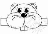 Groundhog Hat Template Coloring sketch template