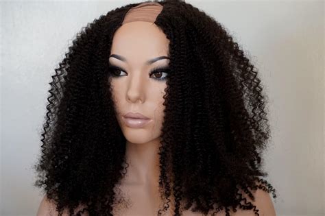 4c kinky curly u part human wig for black women natural curly etsy canada