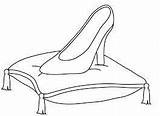 Cinderella Slipper Glass Coloring Template Crafts Shoes Pages Google Search Party Shoe Princess Da Drawing Slippers Silhouette Salvato Activity Character sketch template