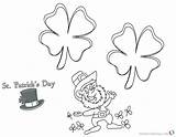 Coloring St Patrick Clover Leaf Pages Catholic Patricks Four Printable Getcolorings Getdrawings sketch template