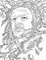 Coloring Pages Thrones Game Stark Choose Board sketch template