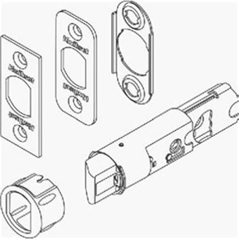 kwikset     adjustable replacement plain latch polished brass door lock