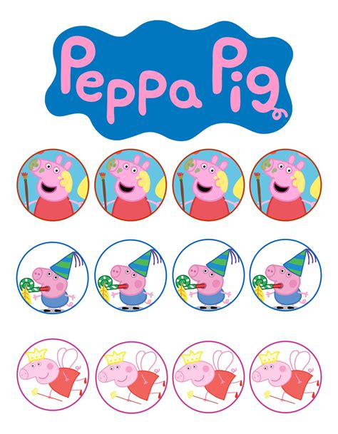 peppa pig happy birthday toppers