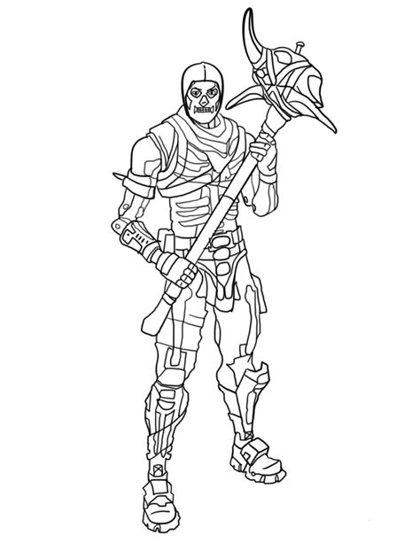fortnite skull trooper coloring page colouringpages