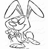 Bunny Cartoon Carrying Toonaday sketch template
