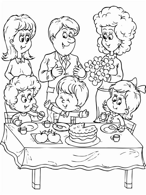 family coloring pages  preschoolers  getcoloringscom