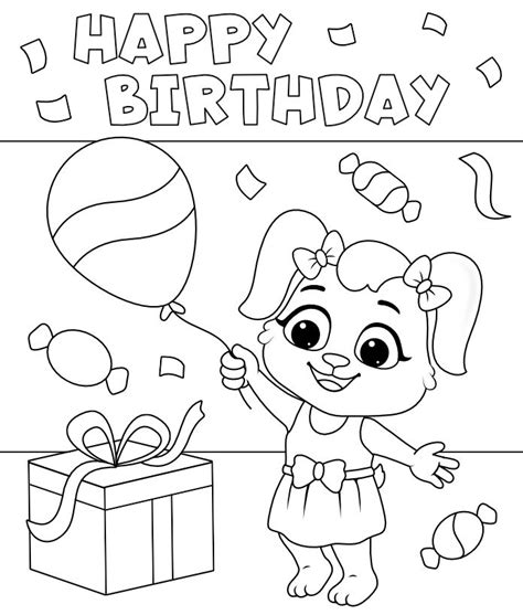 printable birthday party coloring pages happy birthday parties