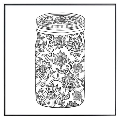mason jar coloring sheet coloring pages