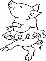 Pig Coloring Color Pages Pigs sketch template