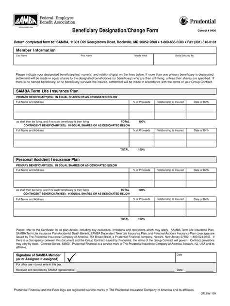 beneficiary form template word fill   sign printable