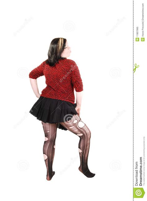 Girl With Torn Up Pantyhose Stock Image Image Of