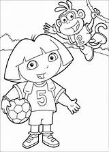 Coloring Play Dora Lets Pages Explorer Drawing Dragons Soccer Playing Supercoloring Categories Getdrawings sketch template