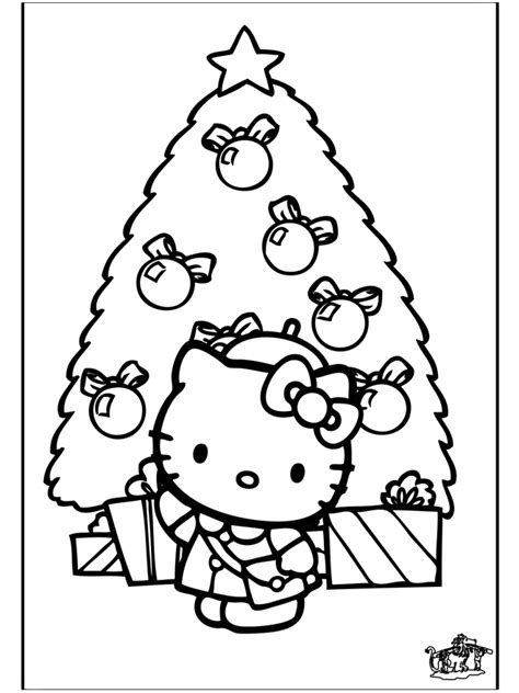 christmas  kitty coloring pages christmas