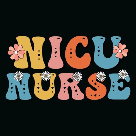 Nicu Nurse Retro Wavy Nurse Typography T Shirt Design 25404105 Vector