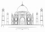 Mahal Taj Draw Dessiner Supercoloring Etape Chateau sketch template