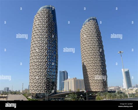 al hilal bank al bahr towers  abu dhabi uae stock photo alamy